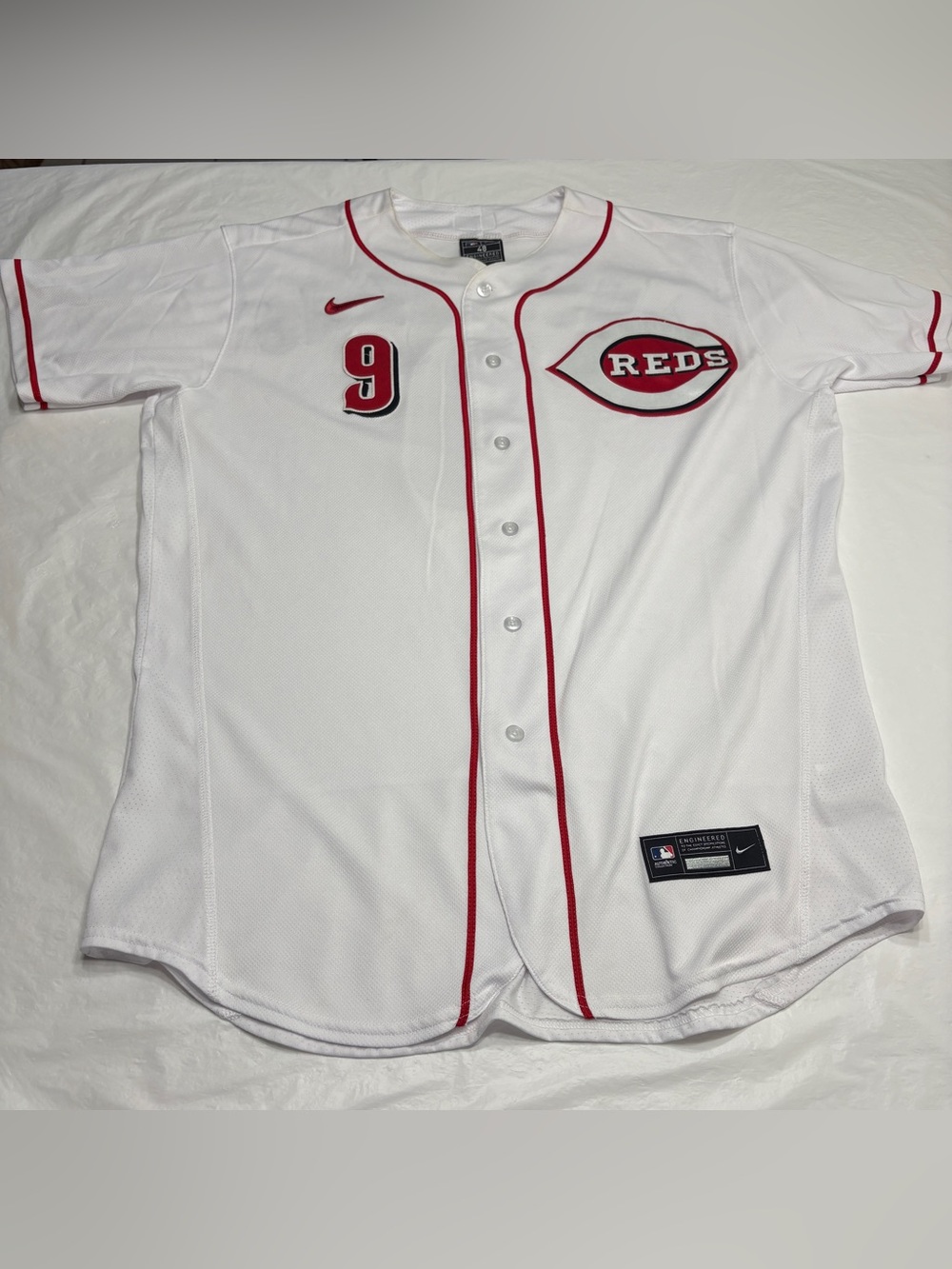 Nike Cincinnati Reds #9 Moustakas White MLB Baseball Jersey Men’s 48 XL